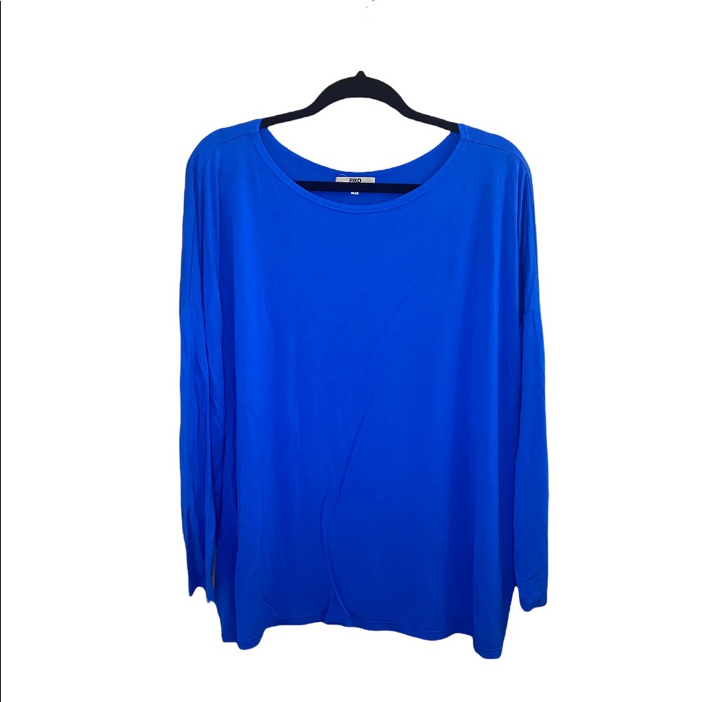 PIKO Long Sleeve Blue Shirt Size Large